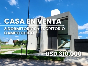 CAMPO CHICO ZONA SUR CASA EN VENTA 3 DORMITORIOS + ESCRITORIO